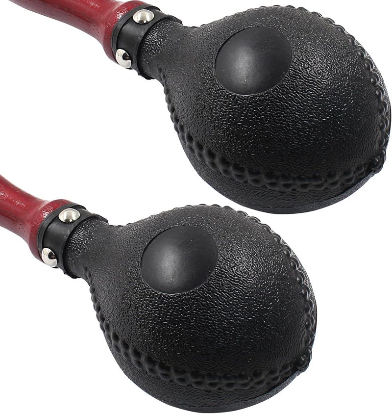 Hitefu 2PCS Maracas Hand Percussion Rattles Sand Hammer Instrument with ABS Shells and Wooden Handles for Live Performances and Recording Adults Party Game Playing, KTV, Concert, Bands (Brown) - Image 2